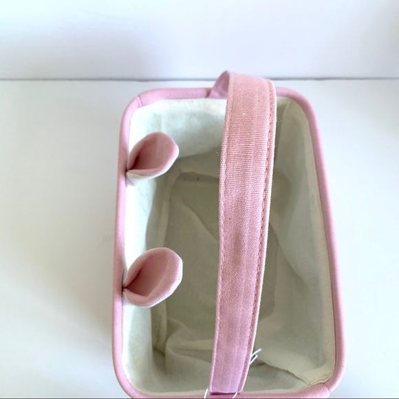 Happy Easter pink Canvas basket with handle - Picture 4 of 7